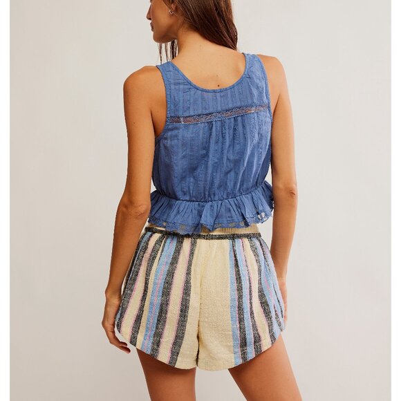 FREE PEOPLE Alana Lace Tank / Blue Topaz - Picture 3 of 6